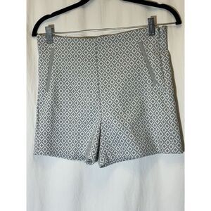 HAVE Women Shorts Grey & White‎ Diamond Print SZ L NWT DD5